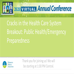MMA 2020 Annual Conference Recording: Public Health/Emergency Preparedness